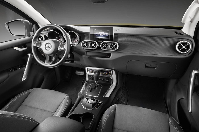 Inside the newX-Class pickup truck by Mercedes-Benz