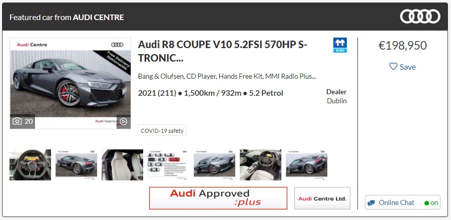 Audi R8 For Sale Ireland Dublin