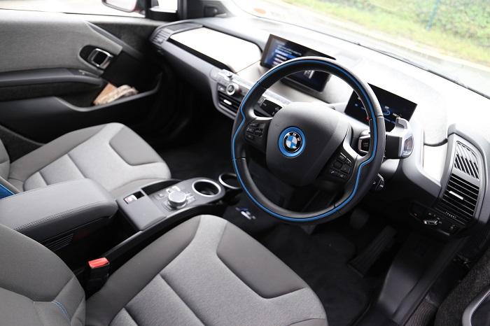 Inside i3 electric car